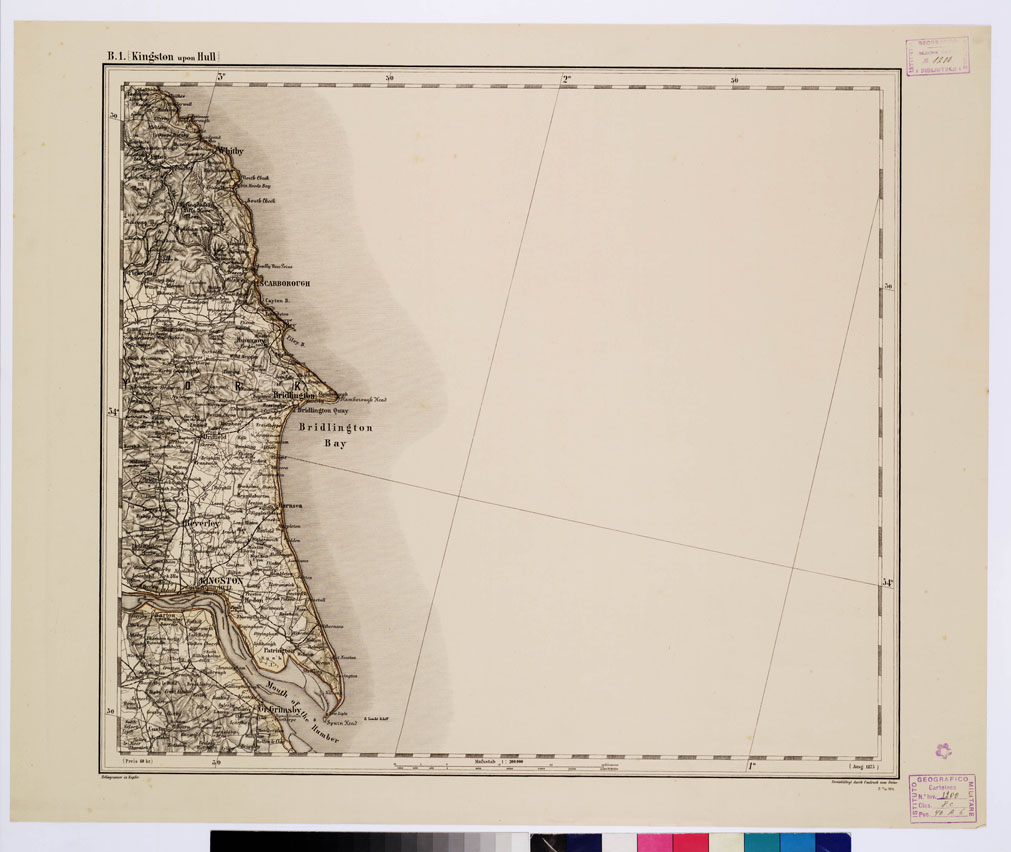 (N:10171) GENERAL KARTE VON CENTRAL EUROPA - B 1 (KINGSTON UPON HULL) (B0011516) Carte e stampe antiche: riproduzione a colori su carta (formato A1)