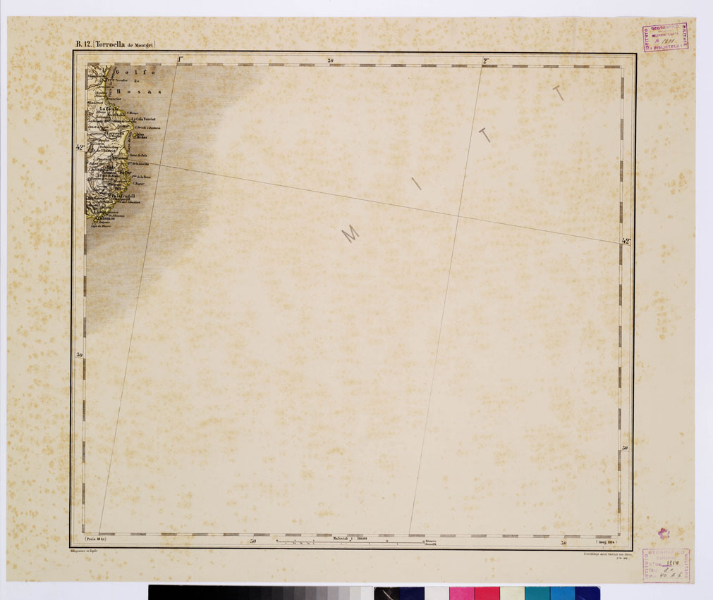 (N:10174) GENERAL KARTE VON CENTRAL EUROPA - B 12 (TORROELLA DE MONTGRI) (B0011527) Carte e stampe antiche: riproduzione a colori su carta (formato A1)