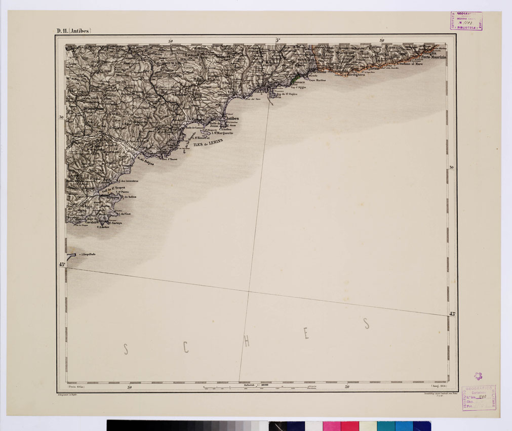 (N:10196) GENERAL KARTE VON CENTRAL EUROPA - D 11 (ANTIBES) (B0011549) Carte e stampe antiche: riproduzione a colori su carta (formato A1)