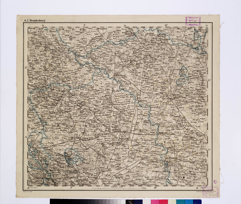 (N:10236) GENERAL KARTE VON CENTRAL EUROPA - G 3 (BRANDENBURG) (B0011577) Carte e stampe antiche: riproduzione a colori su carta (formato A1)
