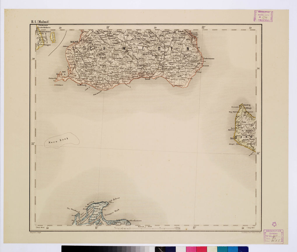 (N:10243) GENERAL KARTE VON CENTRAL EUROPA - H 1 (MALMO) (B0011587) Carte e stampe antiche: riproduzione a colori su carta (formato A1)