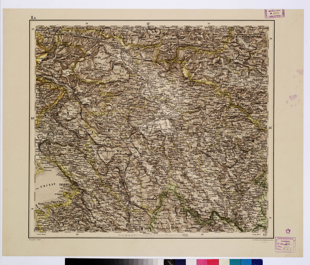 (N:10254) GENERAL KARTE VON CENTRAL EUROPA - H 9 (B0011595) Carte e stampe antiche: riproduzione a colori su carta (formato A1)