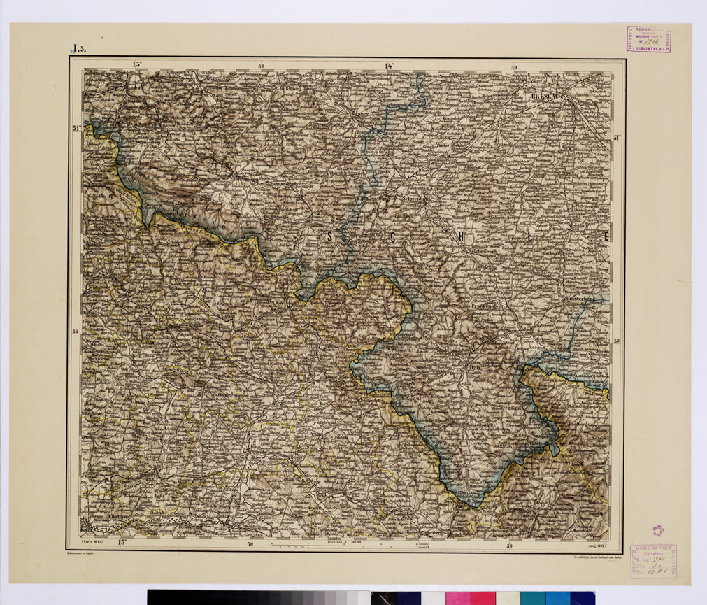 (N:10262) GENERAL KARTE VON CENTRAL EUROPA - J 5 (B0011603) Carte e stampe antiche: riproduzione a colori su carta (formato A1)