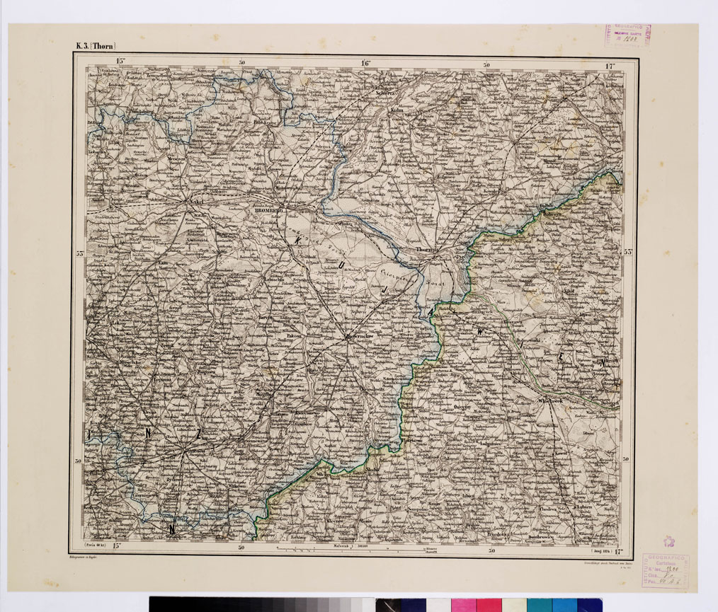 (N:10273) GENERAL KARTE VON CENTRAL EUROPA - K 3 (THORN) (B0011612) Carte e stampe antiche: riproduzione a colori su carta (formato A1)