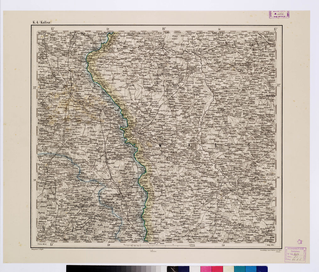 (N:10274) GENERAL KARTE VON CENTRAL EUROPA - K 4 (KALISZ) (B0011613) Carte e stampe antiche: riproduzione a colori su carta (formato A1)