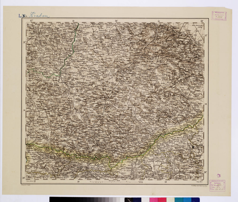 (N:10286) GENERAL KARTE VON CENTRAL EUROPA - L 5 (KRAKAN) (B0011626) Carte e stampe antiche: riproduzione a colori su carta (formato A1)