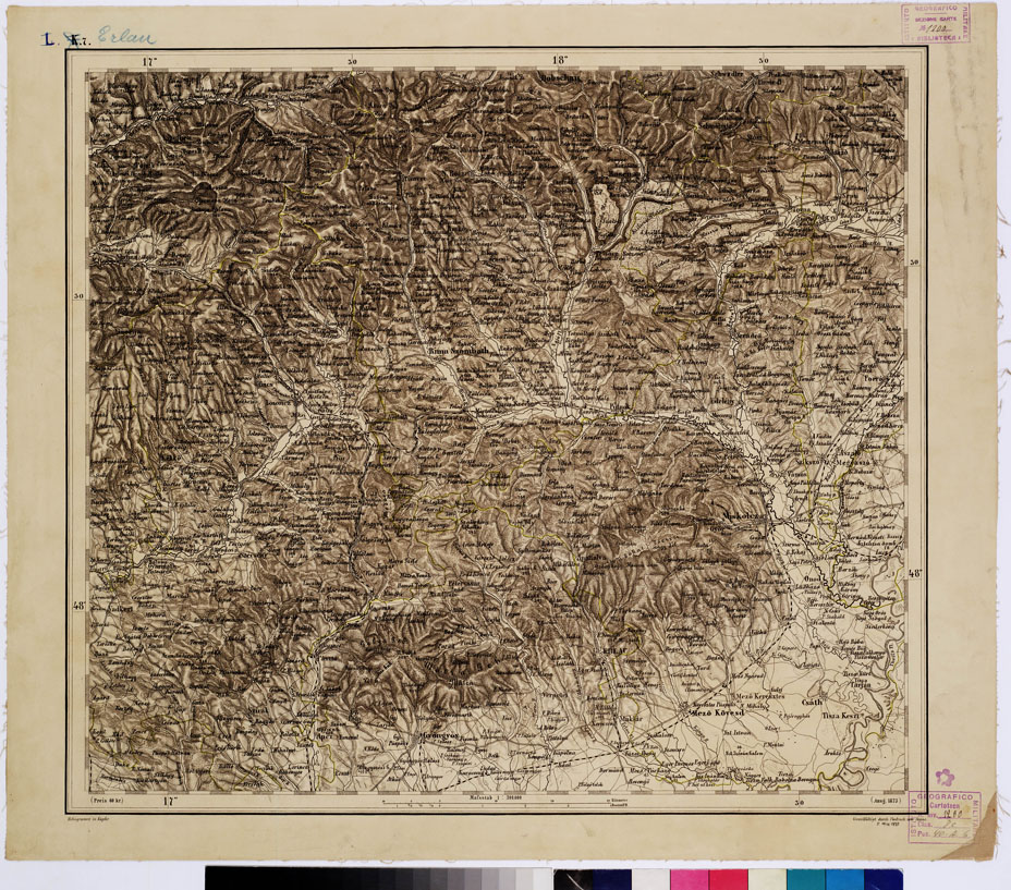 (N:10288) GENERAL KARTE VON CENTRAL EUROPA - L 7 (ERLAN) (B0011628) Carte e stampe antiche: riproduzione a colori su carta (formato A1)