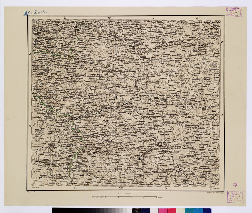 (N:10297) GENERAL KARTE VON CENTRAL EUROPA - M 4 LUBLIN (B0011637) Carte e stampe antiche: riproduzione a colori su carta (formato A1)