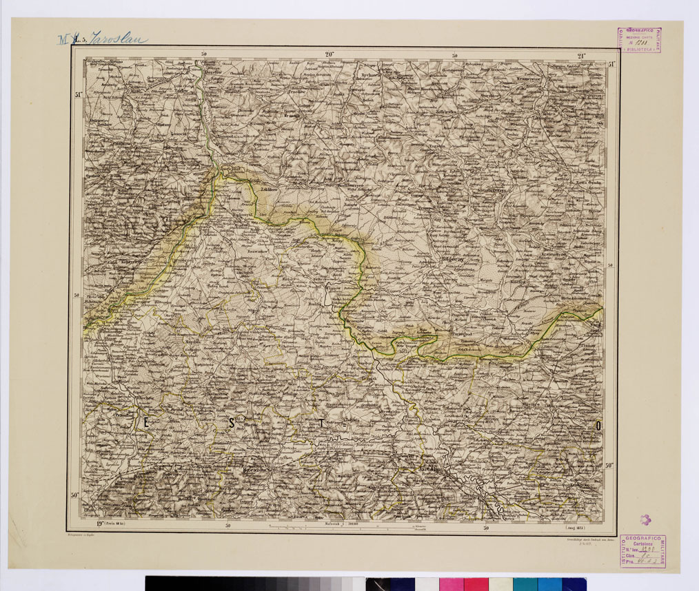 (N:10298) GENERAL KARTE VON CENTRAL EUROPA - M 5 ZAROSLAN (B0011638) Carte e stampe antiche: riproduzione a colori su carta (formato A1)