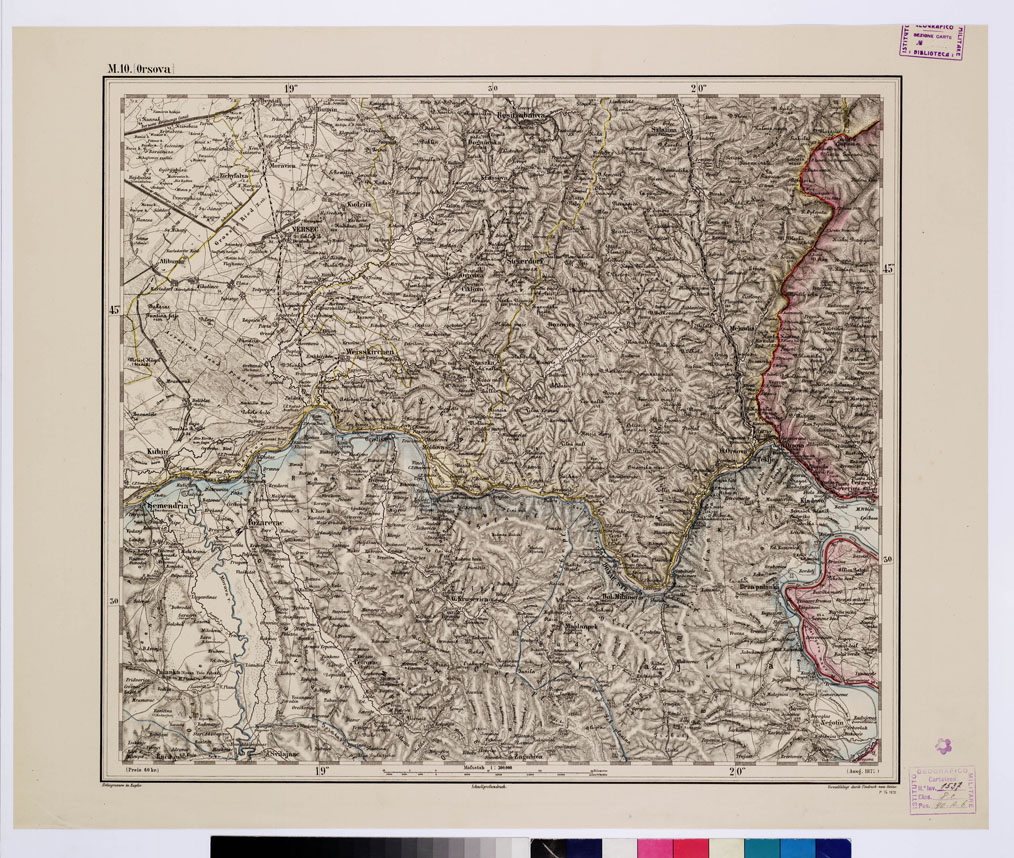 (N:10292) GENERAL KARTE VON CENTRAL EUROPA - M 10 ORSOVA (B0011644) Carte e stampe antiche: riproduzione a colori su carta (formato A1)