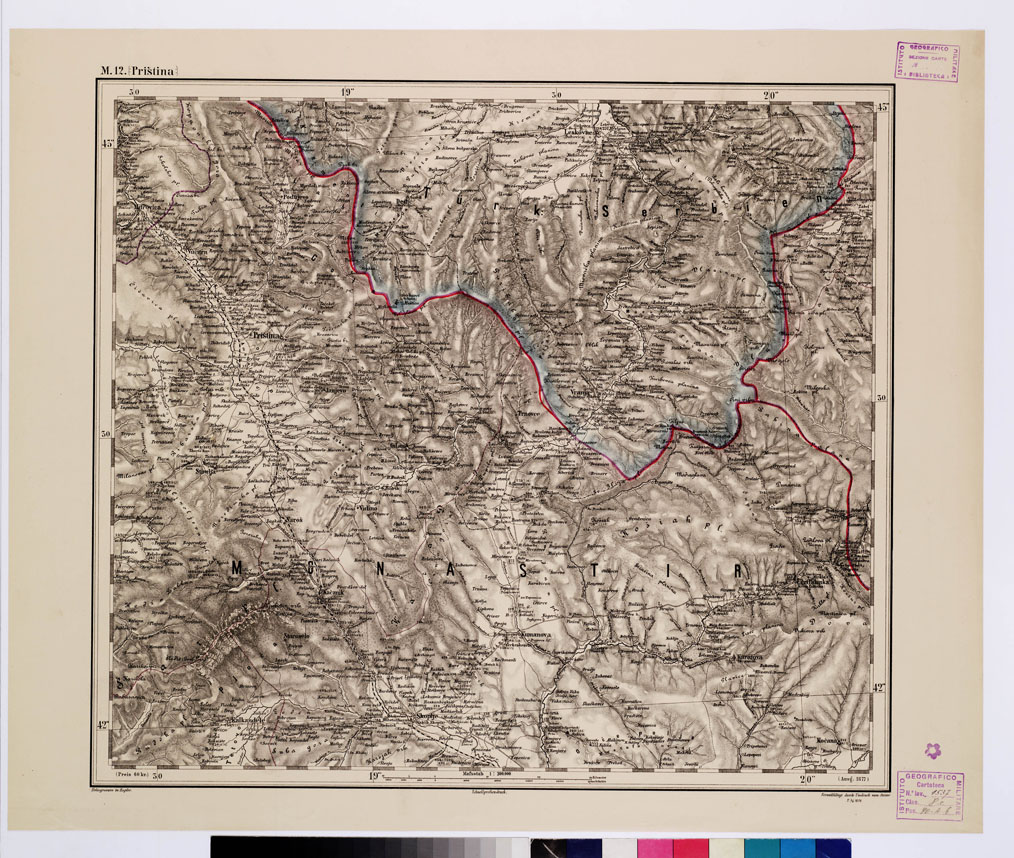 (N:10294) GENERAL KARTE VON CENTRAL EUROPA - M 12 PRISTINA (B0011646) Carte e stampe antiche: riproduzione a colori su carta (formato A1)