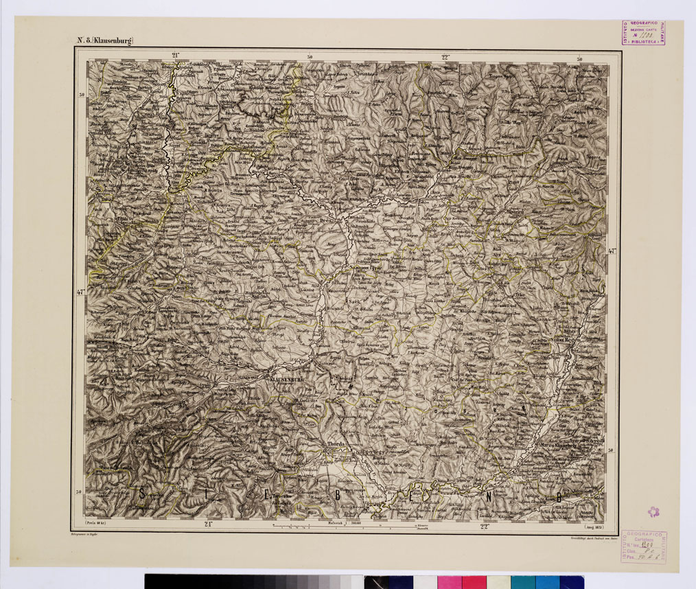 (N:10302) GENERAL KARTE VON CENTRAL EUROPA - M 8 (KLAUSENBURG) (B0011654) Carte e stampe antiche: riproduzione a colori su carta (formato A1)