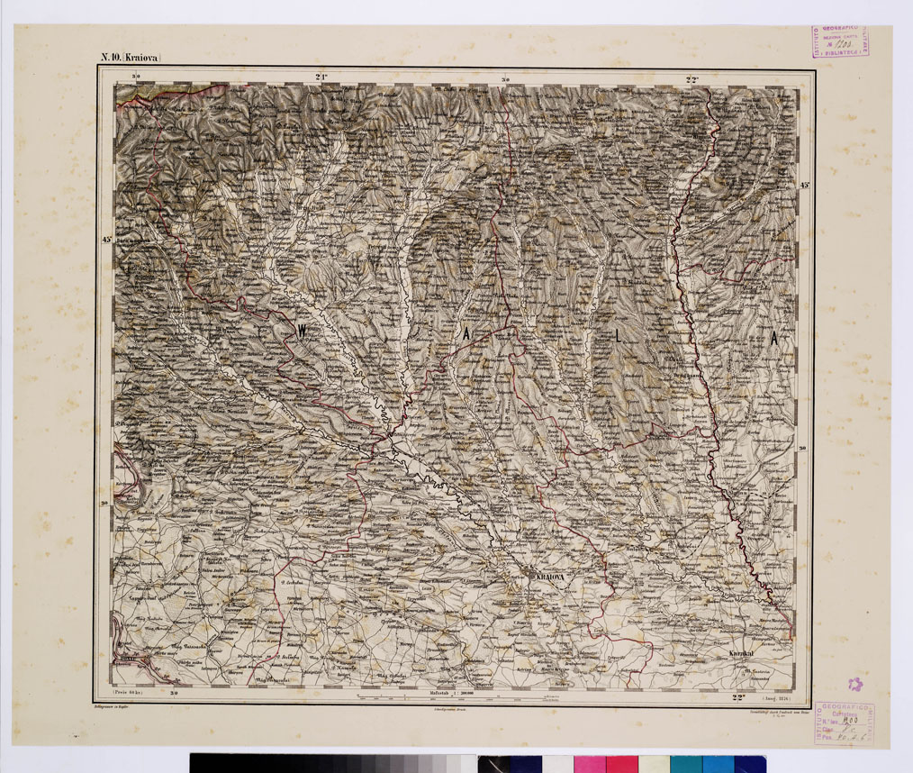 (N:10305) GENERAL KARTE VON CENTRAL EUROPA - N 10 KRAIOVA (B0011656) Carte e stampe antiche: riproduzione a colori su carta (formato A1)