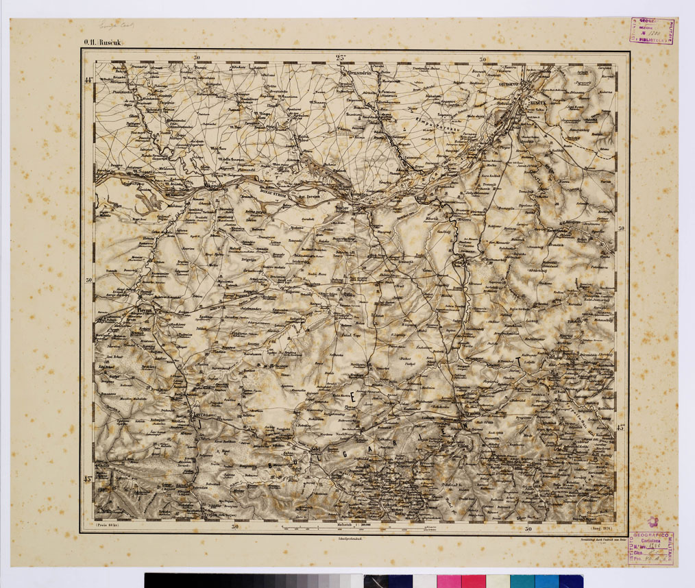 (N:10317) GENERAL KARTE VON CENTRAL EUROPA - O 11 RUSCUK (B0011669) Carte e stampe antiche: riproduzione a colori su carta (formato A1)