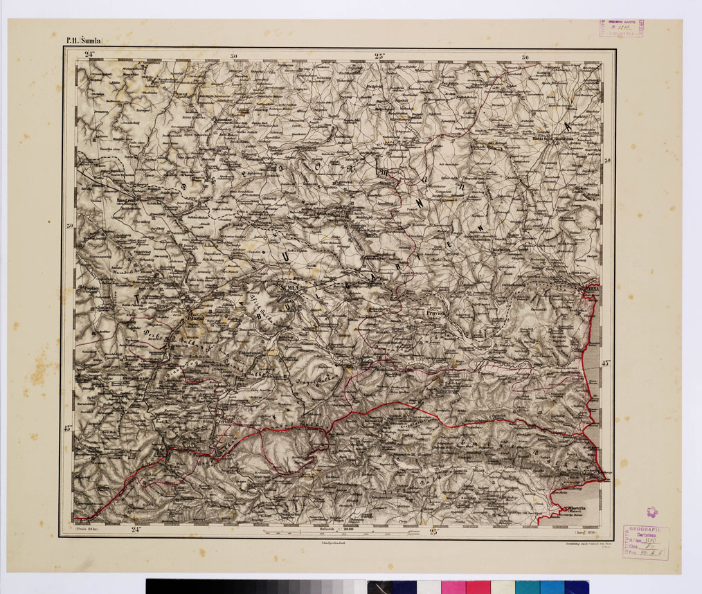 (N:10331) GENERAL KARTE VON CENTRAL EUROPA - P 11 SUMLA (B0011681) Carte e stampe antiche: riproduzione a colori su carta (formato A1)