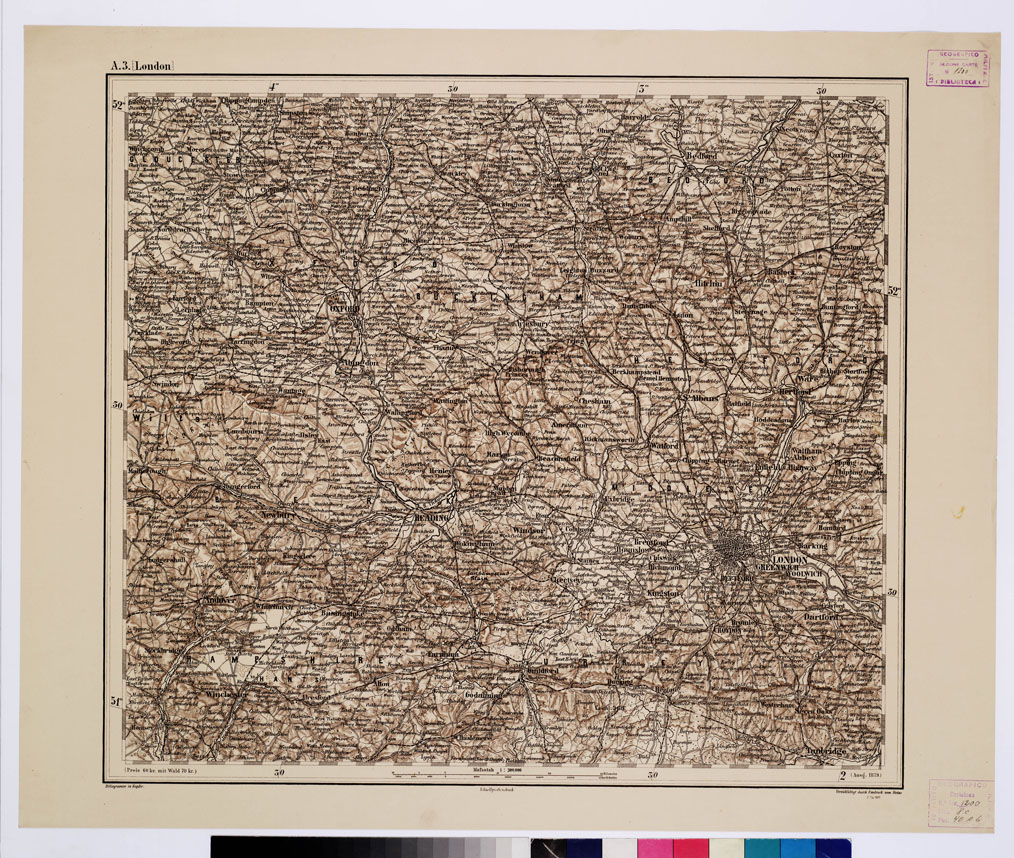 (N:9972) GENERAL KARTE VON CENTRAL EUROPA - A 3 (LONDON) (B0011702) Carte e stampe antiche: riproduzione a colori su carta (formato A1)