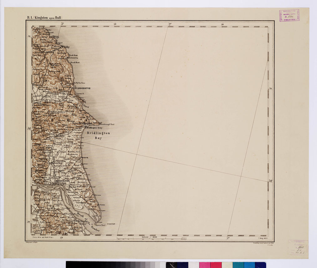 (N:9979) GENERAL KARTE VON CENTRAL EUROPA - B 1 (KINGSTON UPON HULL) (B0011712) Carte e stampe antiche: riproduzione a colori su carta (formato A1)