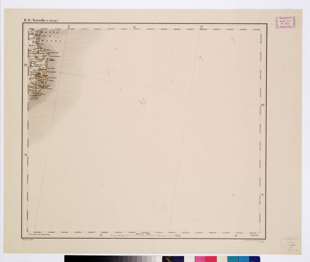 (N:9982) GENERAL KARTE VON CENTRAL EUROPA - B 12 (TORROELLA DE MONTGRI) (B0011723) Carte e stampe antiche: riproduzione a colori su carta (formato A1)
