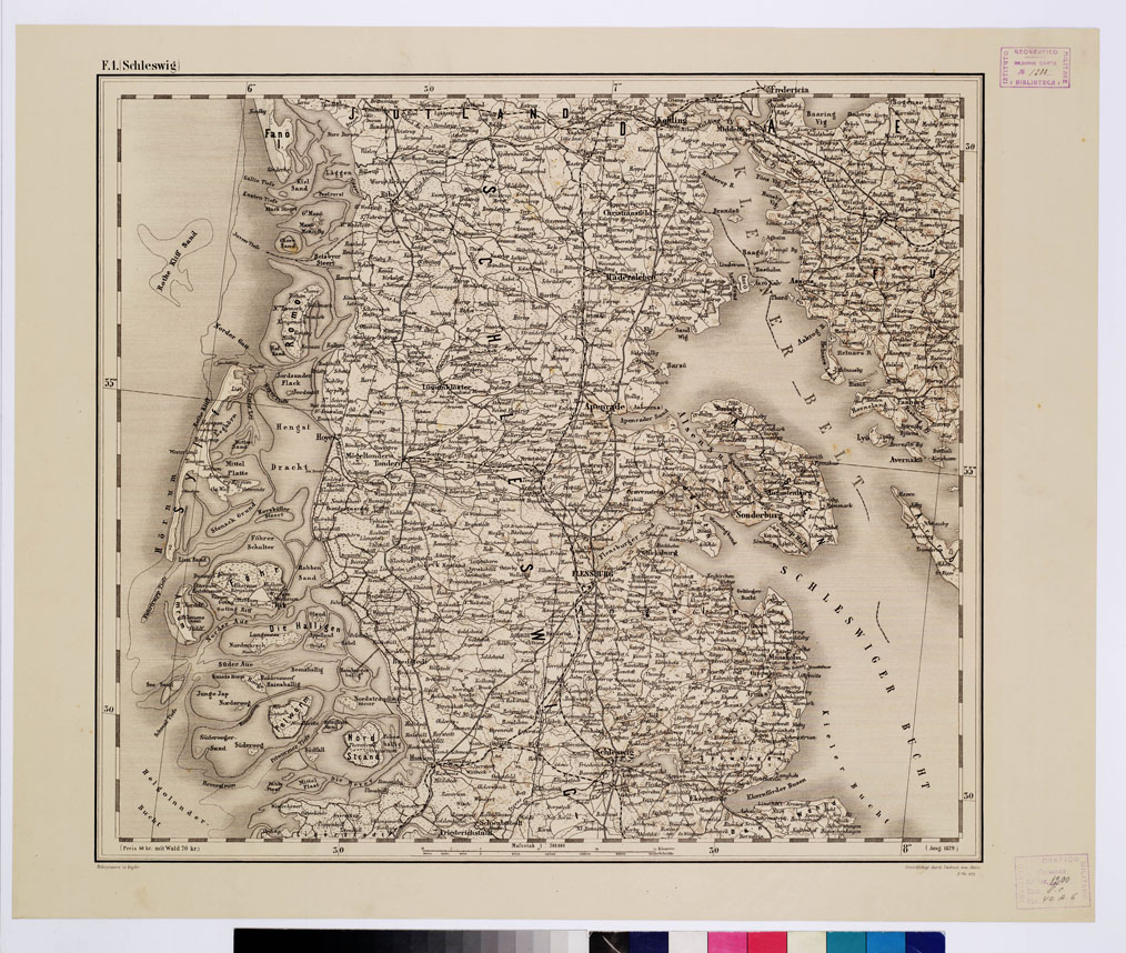 (N:10027) GENERAL KARTE VON CENTRAL EUROPA - F 1 (SCHLE SWING) (B0011760) Carte e stampe antiche: riproduzione a colori su carta (formato A1)