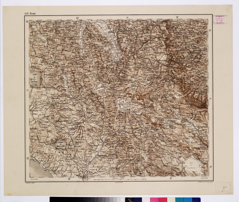 (N:10042) GENERAL KARTE VON CENTRAL EUROPA - G 12 (ROM) (B0011783) Carte e stampe antiche: riproduzione a colori su carta (formato A1)