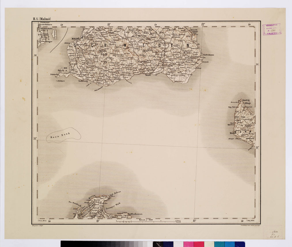 (N:10051) GENERAL KARTE VON CENTRAL EUROPA - H 1 (MALMO) (B0011784) Carte e stampe antiche: riproduzione a colori su carta (formato A1)