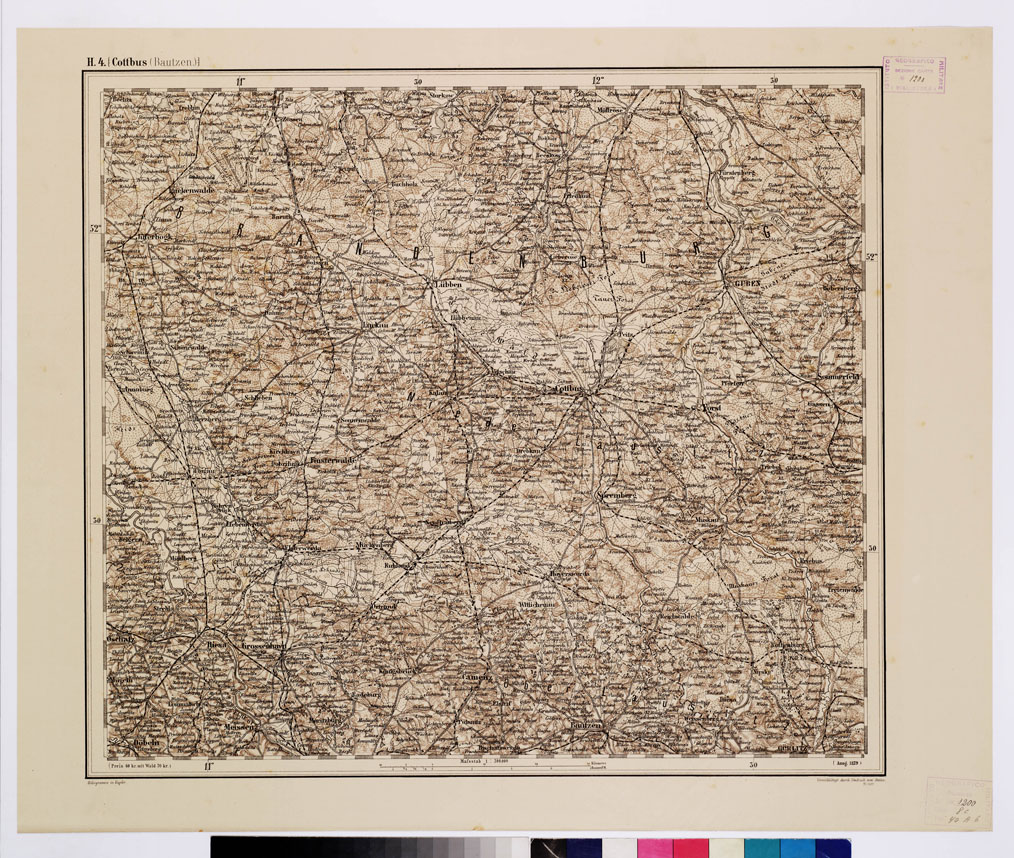 (N:10057) GENERAL KARTE VON CENTRAL EUROPA - H 4 (COTTBUS) (B0011787) Carte e stampe antiche: riproduzione a colori su carta (formato A1)