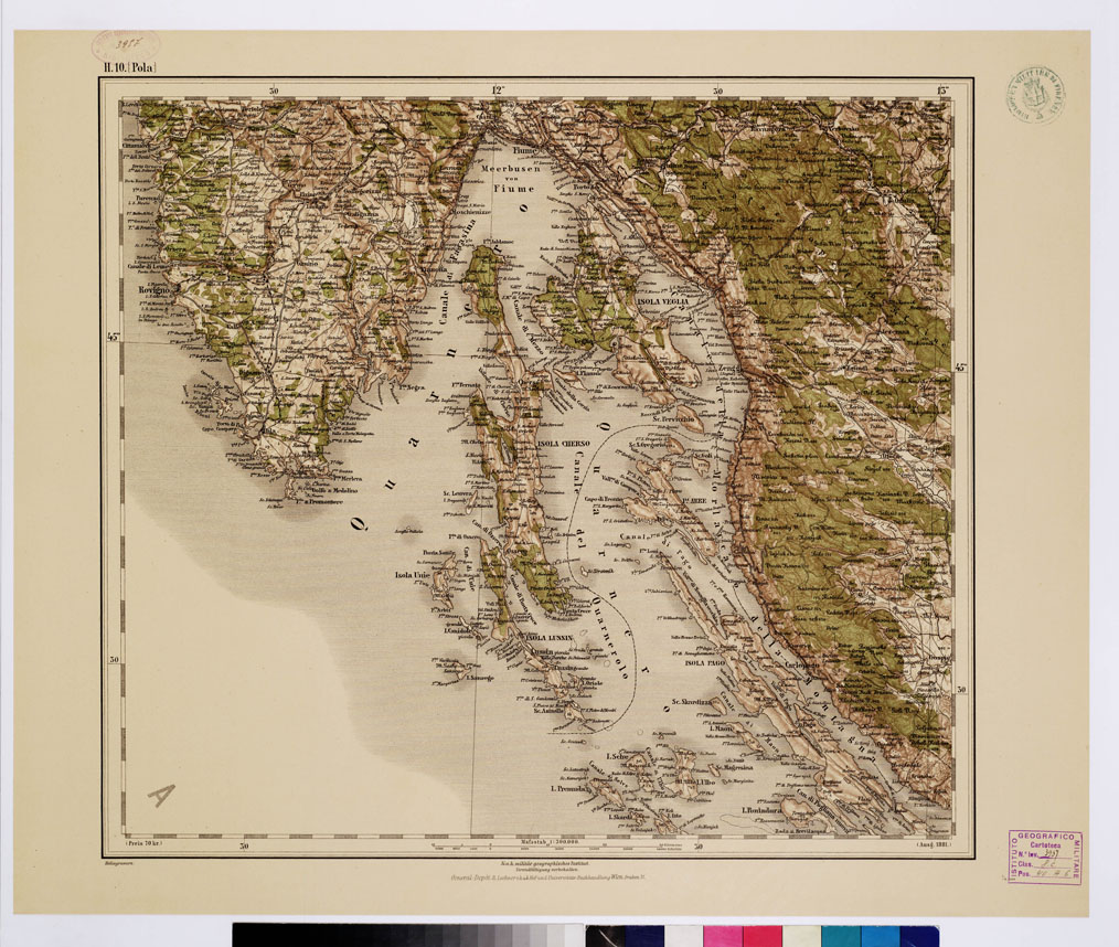 (N:10052) GENERAL KARTE VON CENTRAL EUROPA - H 10 (POLA) (B0011793) Carte e stampe antiche: riproduzione a colori su carta (formato A1)
