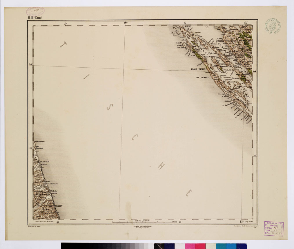 (N:10053) GENERAL KARTE VON CENTRAL EUROPA - H 11 (ZARA) (B0011794) Carte e stampe antiche: riproduzione a colori su carta (formato A1)