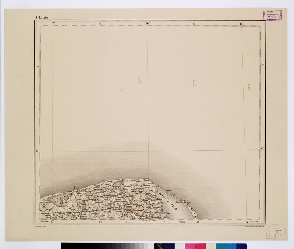 (N:10075) GENERAL KARTE VON CENTRAL EUROPA - K 1 (LEBA) (B0011808) Carte e stampe antiche: riproduzione a colori su carta (formato A1)