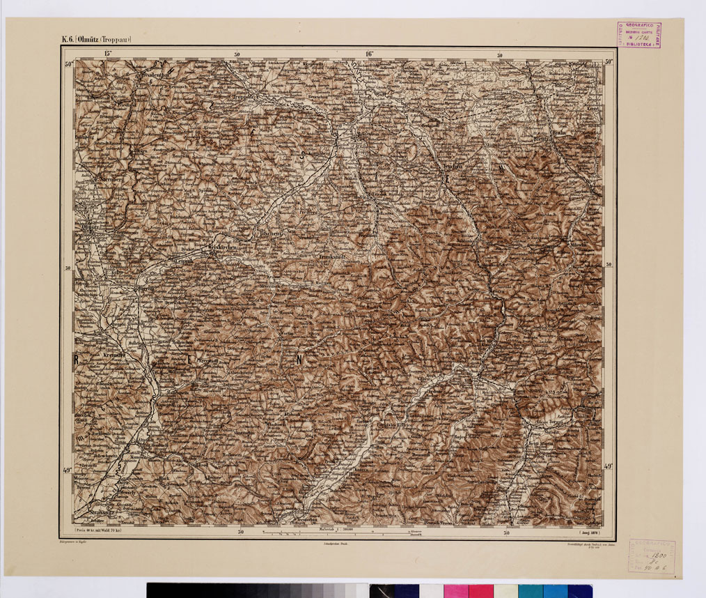 (N:10083) GENERAL KARTE VON CENTRAL EUROPA - K 6 (OLMUTZ) (B0011813) Carte e stampe antiche: riproduzione a colori su carta (formato A1)