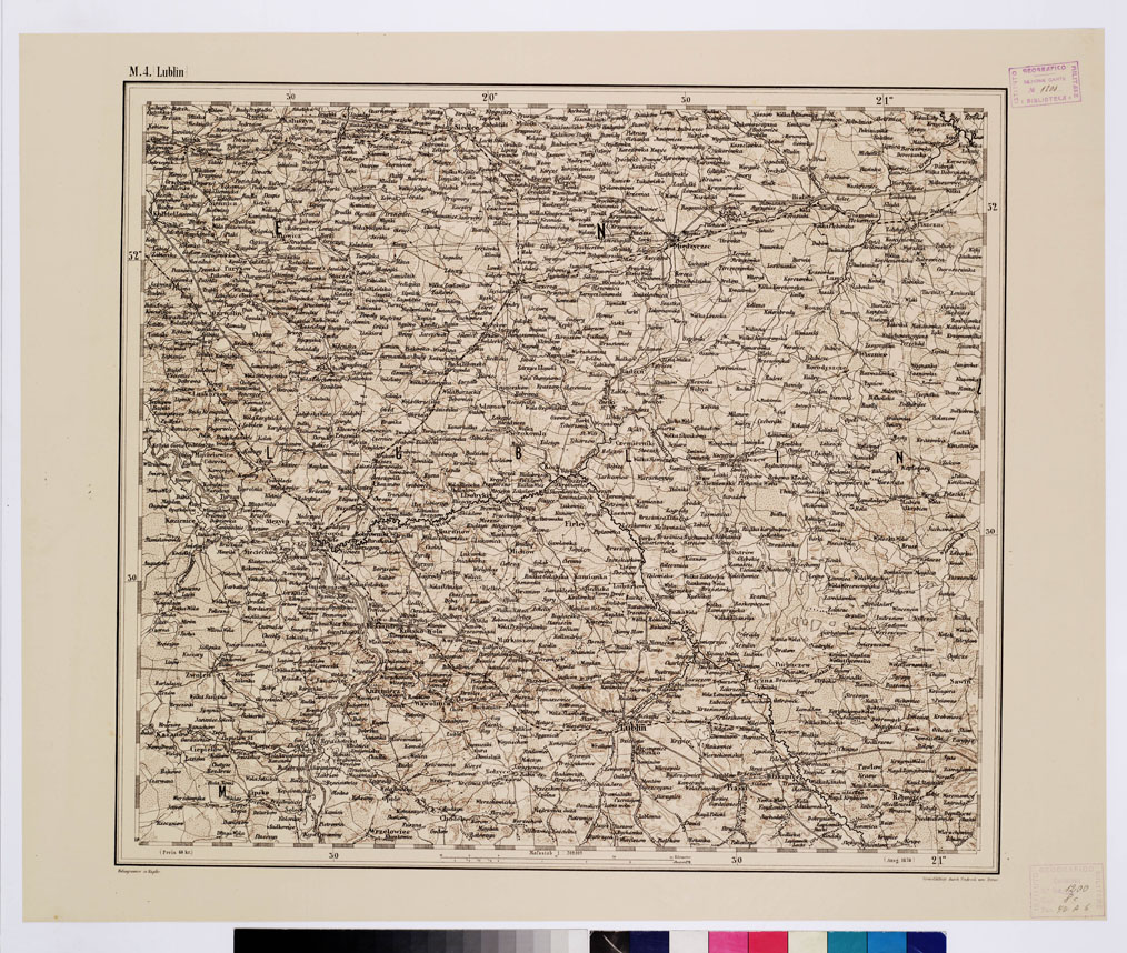 (N:10105) GENERAL KARTE VON CENTRAL EUROPA - M 4 (LUBLIN) (B0011835) Carte e stampe antiche: riproduzione a colori su carta (formato A1)