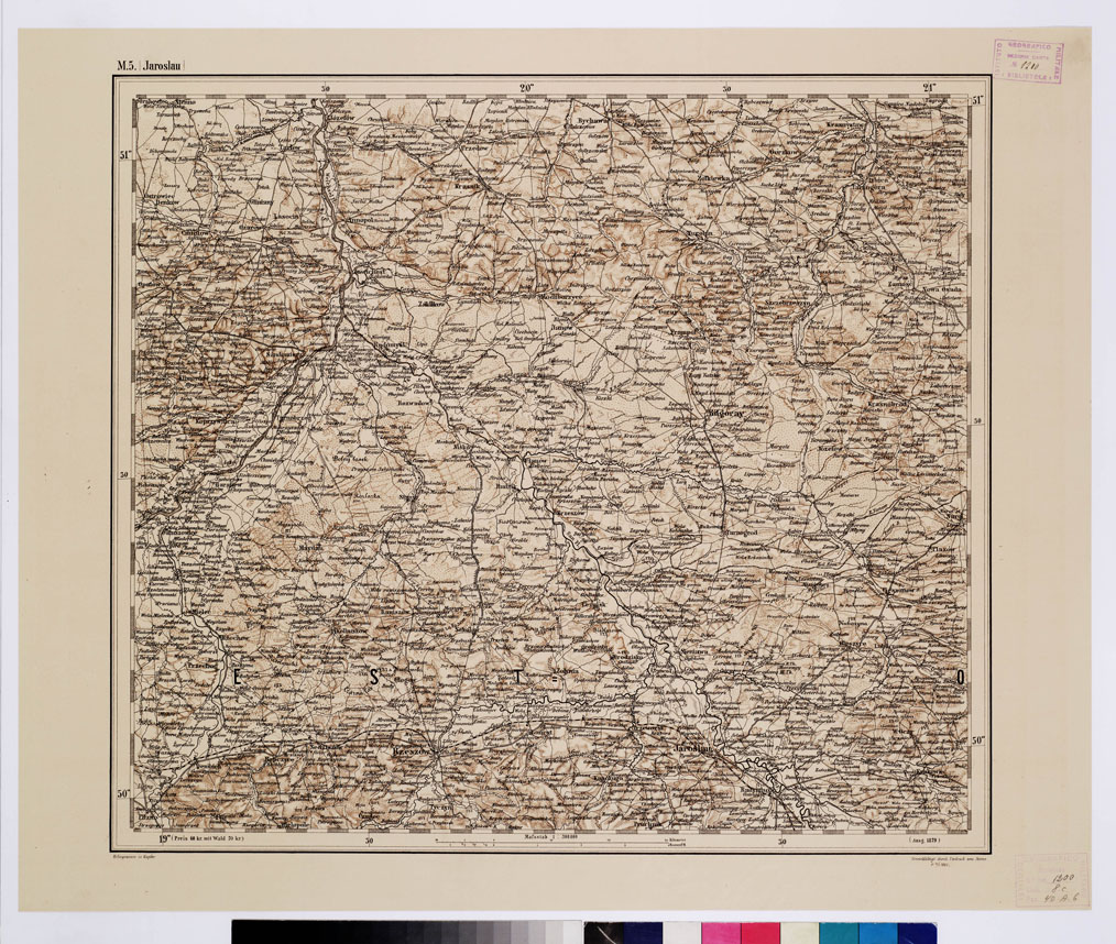 (N:10106) GENERAL KARTE VON CENTRAL EUROPA - M 5 (JAROSLAU) (B0011836) Carte e stampe antiche: riproduzione a colori su carta (formato A1)