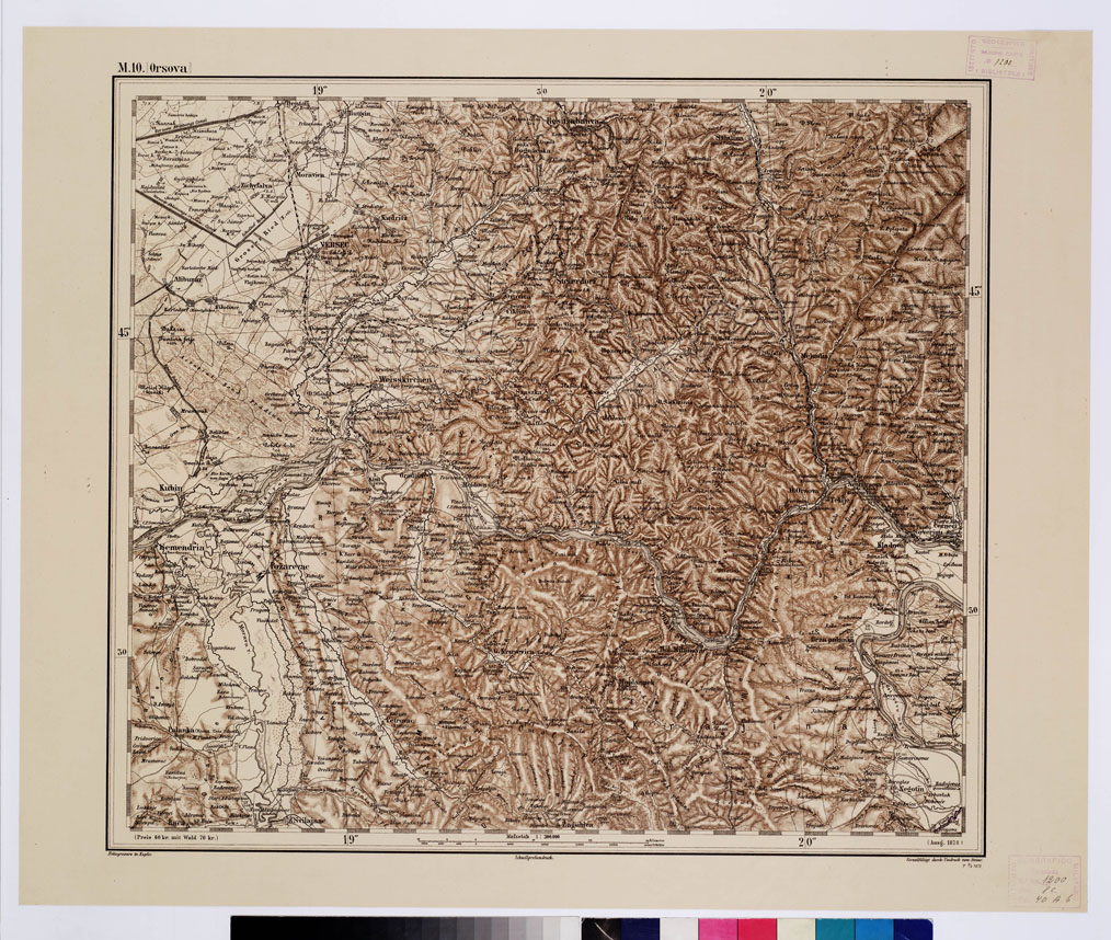 (N:10100) GENERAL KARTE VON CENTRAL EUROPA - M 10 (ORSOVA) (B0011841) Carte e stampe antiche: riproduzione a colori su carta (formato A1)