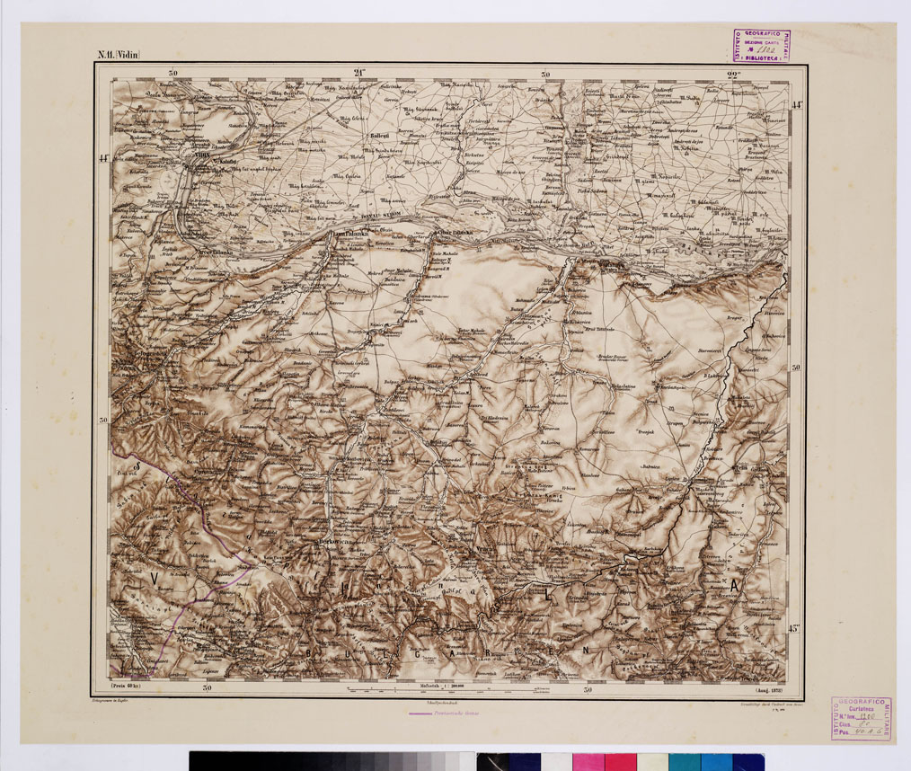 (N:10113) GENERAL KARTE VON CENTRAL EUROPA - N 11 (VIDIN) (B0011854) Carte e stampe antiche: riproduzione a colori su carta (formato A1)