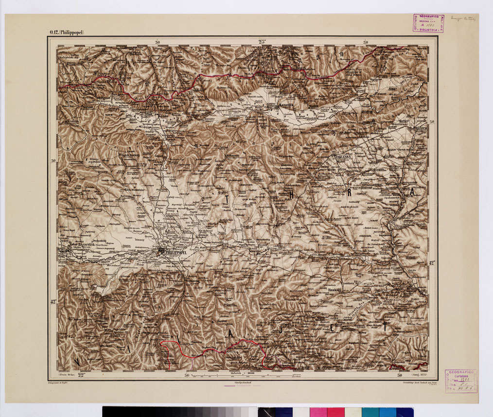 (N:10126) GENERAL KARTE VON CENTRAL EUROPA - O 12 (PHILIPPOPEL) (B0011867) Carte e stampe antiche: riproduzione a colori su carta (formato A1)