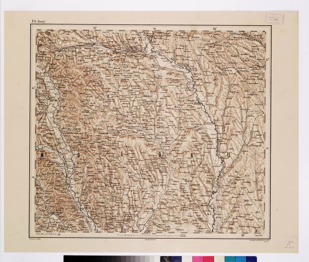 (N:10145) GENERAL KARTE VON CENTRAL EUROPA - P 8 (JASSY) (B0011875) Carte e stampe antiche: riproduzione a colori su carta (formato A1)