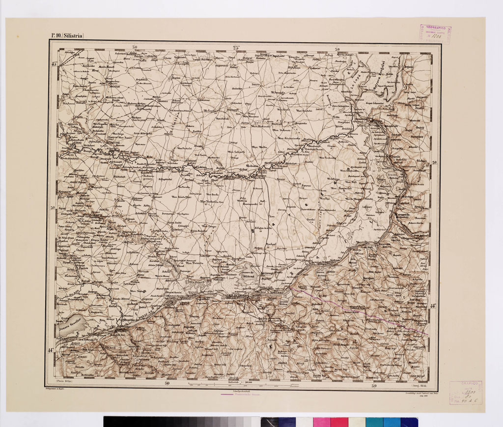 (N:10136) GENERAL KARTE VON CENTRAL EUROPA - P 10 (SILISTRIA) (B0011877) Carte e stampe antiche: riproduzione a colori su carta (formato A1)