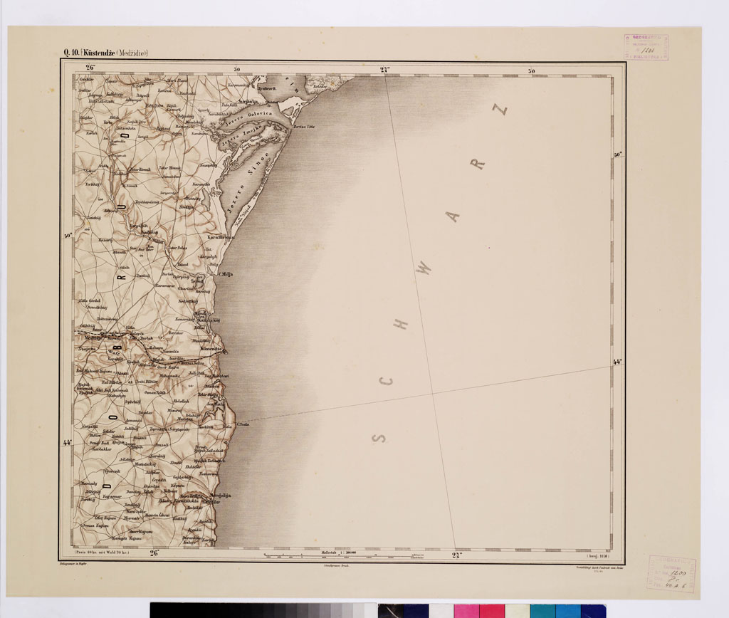 (N:10148) GENERAL KARTE VON CENTRAL EUROPA - Q 10 (KUSTENDZE) (B0011889) Carte e stampe antiche: riproduzione a colori su carta (formato A1)