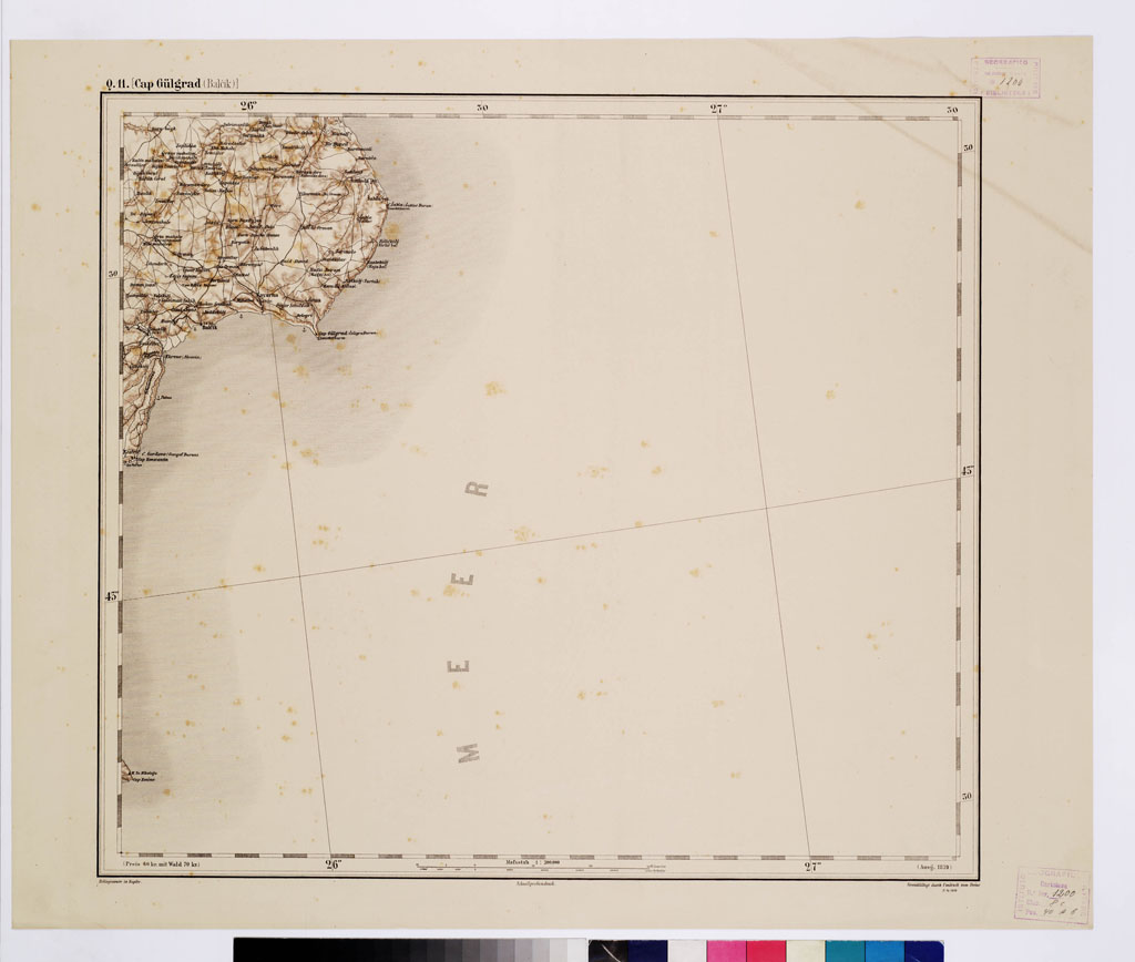 (N:10149) GENERAL KARTE VON CENTRAL EUROPA - Q 11 (CAP GULGRAD) (B0011890) Carte e stampe antiche: riproduzione a colori su carta (formato A1)