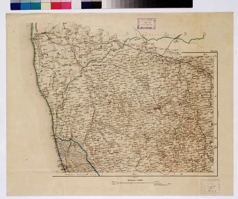 (N:16049) SPECIAL KARTE VON MITTEL EUROPA - MEMEL F 6 (B0011909) Carte e stampe antiche: riproduzione a colori su carta (formato A1)