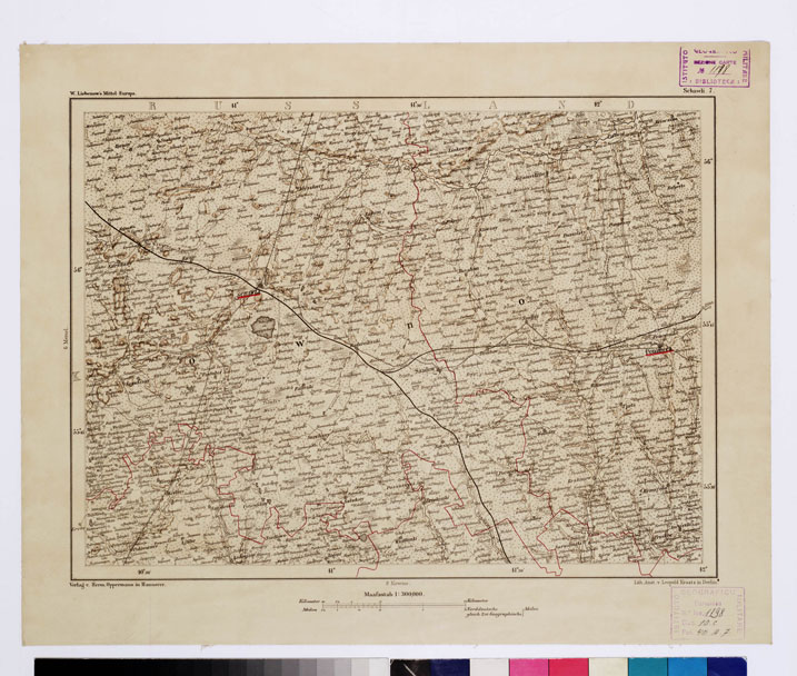 (N:16074) SPECIAL KARTE VON MITTEL EUROPA - SCHAWLI F 7 (B0011910) Carte e stampe antiche: riproduzione a colori su carta (formato A1)