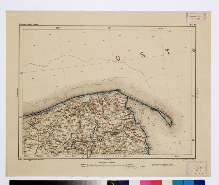 (N:16022) SPECIAL KARTE VON MITTEL EUROPA - HELA F 16 (B0011916) Carte e stampe antiche: riproduzione a colori su carta (formato A1)