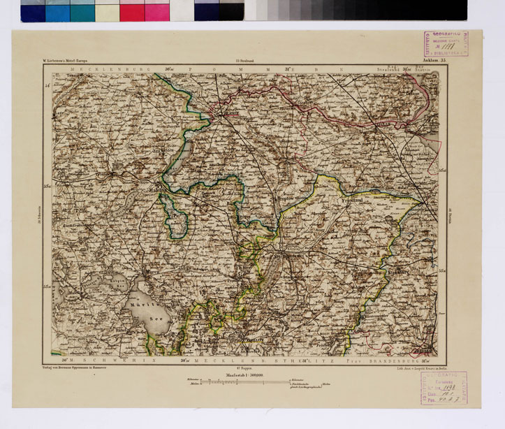 (N:15971) SPECIAL KARTE VON MITTEL EUROPA - ANKLAM F 35 (B0011935) Carte e stampe antiche: riproduzione a colori su carta (formato A1)