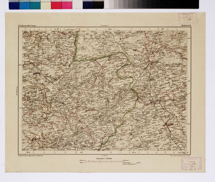 (N:15982) SPECIAL KARTE VON MITTEL EUROPA - BIALYSTOK F 41 (B0011941) Carte e stampe antiche: riproduzione a colori su carta (formato A1)