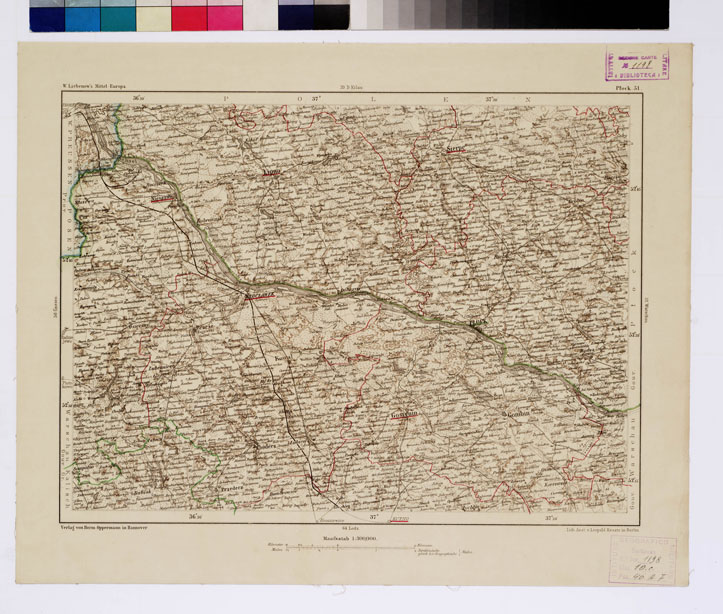 (N:16061) SPECIAL KARTE VON MITTEL EUROPA - PLOCK F 51 (B0011951) Carte e stampe antiche: riproduzione a colori su carta (formato A1)