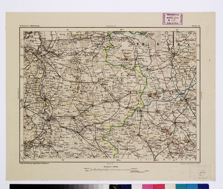(N:16111) SPECIAL KARTE VON MITTEL EUROPA - ZWOLLE F 56 (B0011956) Carte e stampe antiche: riproduzione a colori su carta (formato A1)