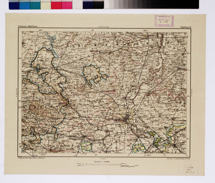 (N:16047) SPECIAL KARTE VON MITTEL EUROPA - MAGDEBURG F 59 (B0011959) Carte e stampe antiche: riproduzione a colori su carta (formato A1)