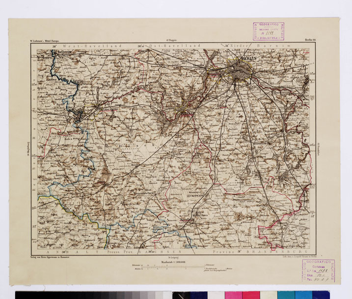 (N:15980) SPECIAL KARTE VON MITTEL EUROPA - BERLIN F 60 (B0011960) Carte e stampe antiche: riproduzione a colori su carta (formato A1)