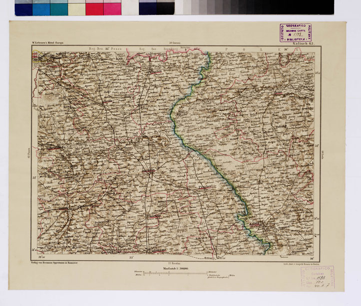 (N:16028) SPECIAL KARTE VON MITTEL EUROPA - KALISCH F 63 (B0011963) Carte e stampe antiche: riproduzione a colori su carta (formato A1)