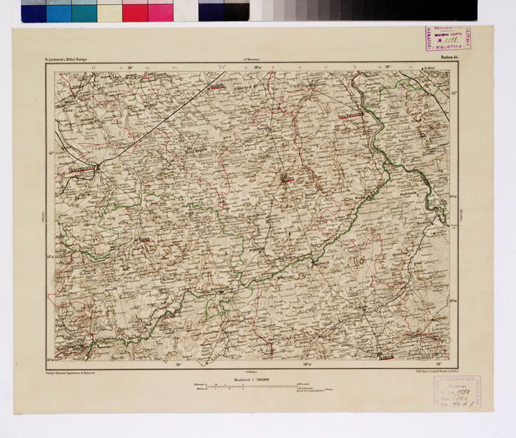 (N:16066) SPECIAL KARTE VON MITTEL EUROPA - RANDOM F 65 (B0011965) Carte e stampe antiche: riproduzione a colori su carta (formato A1)